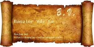 Baszler Véta névjegykártya